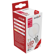 Avide LED žiarovka Frosted Filament Mini Globe 4W E14 WW 2700K (440lumen) teplá biela