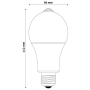 Avide LED žiarovka Globe A60 10W E27 SMART denná biela so senzorom PIR