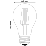 Avide LED žiarovka 10W E27 Milky Filament Globe neutrálna biela