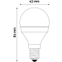 Entac LED žiarovka Mini Globe 6,5W E14 WW