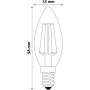 Avide LED žiarovka Filament Candle 7W E14 WW 2700K High Lumen (800lumen)