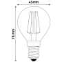 Avide LED žiarovka Filament Mini Globe 7W E14 WW High Lumen