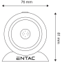 ENTAC EFL-1W-MAG-S Svietidlo nástenné magnetické sivé