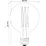 Avide G95 40W E27 WW žiarovka špeciál Decor Edison