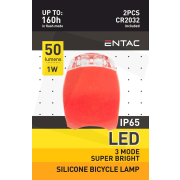 ENTAC EBL-PL-R cyklo svietidlo Plastic Červené 1ks
