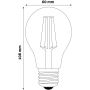 Entac LED žiarovka Filament Globe 8W E27 NW