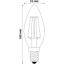Avide LED žiarovka Filament 4W E14 WW