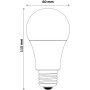Avide LED žiarovka Globe A60 10W E27 WW teplá biela