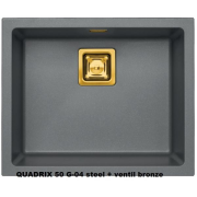 QUADRIX 50 G04 steel Monarch farba G04  steel + sifon gold