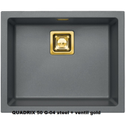 QUADRIX 50 G04 steel Monarch spodná montáž farba G04 steel monarch + sifon gold