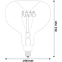 Avide LED Jumbo Filament Eshima 6W E27 EW Smoky 150lumen dimmable