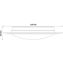 Avide LED stropné svietidlo okrúhle 24W Ares 430*90mm
