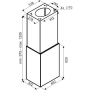 Ciarko Design Odsavač ostrůvkový Cube W White (CDW4001B)